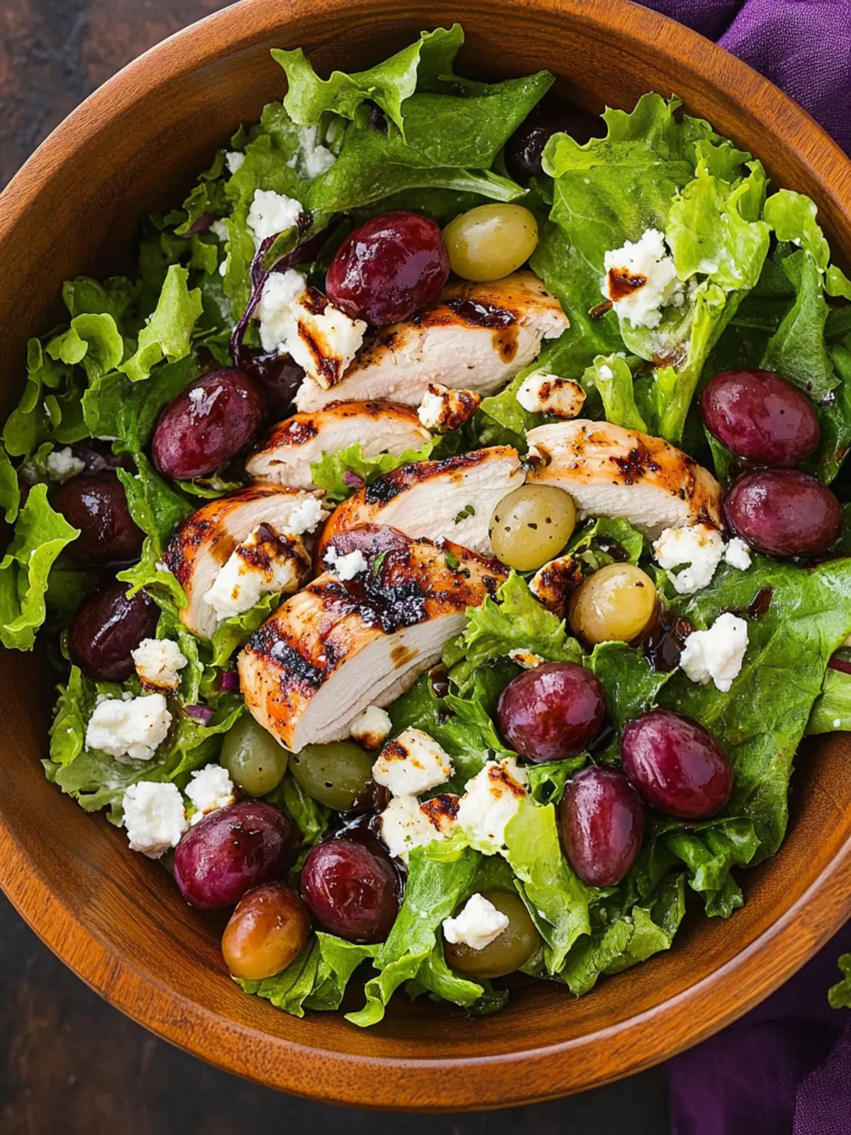 Minute Grilled Chicken & Grape Salad with Goat Cheese